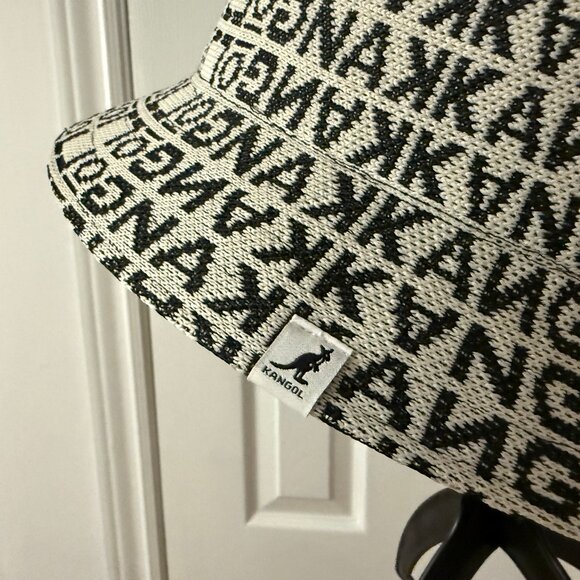 Kangol Jacquard Knit Logo All Over Bermuda Casual Bucket Hat - Picture 3 of 7
